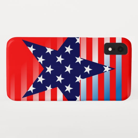 Blue Star American Flag Case-Mate iPhone Hülle (Rückseite (Horizontal))