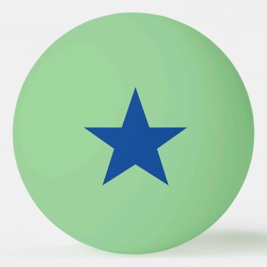 Blue Star auf einem Glow-in-the-Dark Tischtennisball (Rückseite)