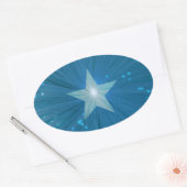 Blue Star Aufkleber oval (Umschlag)