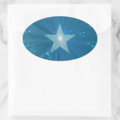 Blue Star Aufkleber oval (Tasche)
