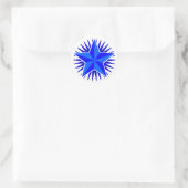 Blue-Star-Aufkleber Runder Aufkleber (Tasche)