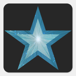 Blue Star Aufkleber schwarz
