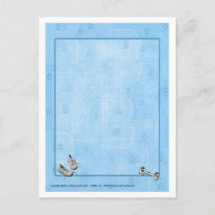 Blue Star Baby Postcard Postkarte