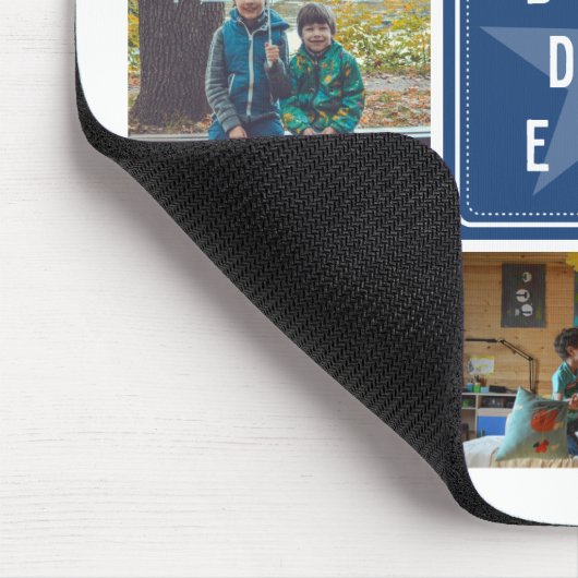 Blue Star Bester Vater je Fotolage Mousepad (Ecke)