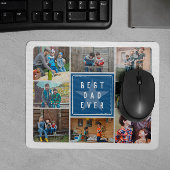 Blue Star Bester Vater je Fotolage Mousepad
