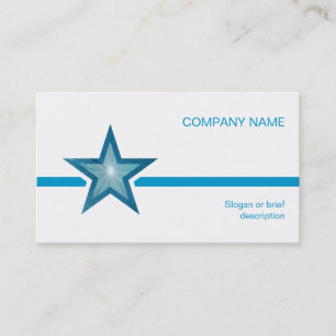 Blue Star-blaue Visitenkarte weiß