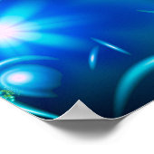Blue Star-Blume Poster (Ecke)