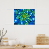 Blue Star-Blume Poster (Küche)