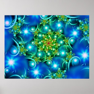 Blue Star-Blume Poster