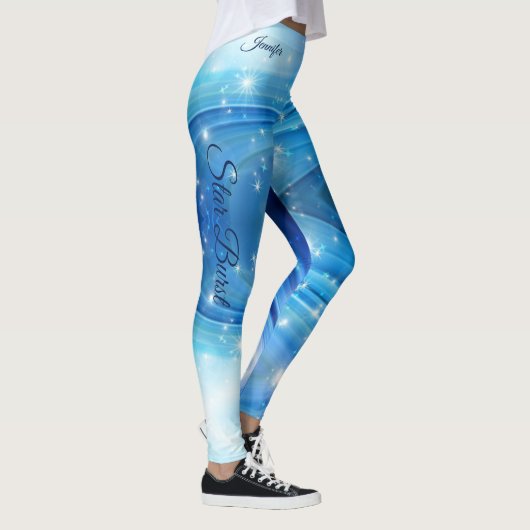 Blue Star Burst Laufende Leggings-Trainingsgeräte Leggings (Rechts)