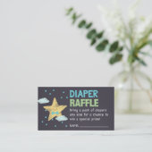 Blue Star Chalkboard Diaper Raffel Ticket Begleitkarte (Stehend Vorderseite)