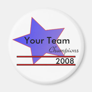 Blue Star Custom Team Champions Kühlschrankmagnet