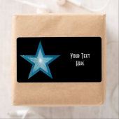 Blue Star "Dein Text"-Etikett groß schwarz (Insitu)