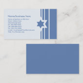 Blue Star der David Jewish Business Card Visitenkarte (Vorne/Hinten)