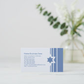Blue Star der David Jewish Business Card Visitenkarte (Stehend Vorderseite)