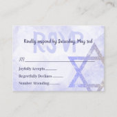 Blue Star der David RSVP Card Hinweiskarte (Vorderseite)