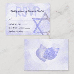 Blue Star der David RSVP Card Hinweiskarte