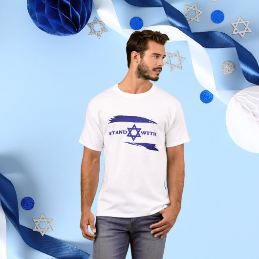 Blue Star der israelischen Flagge von David, Stand T-Shirt