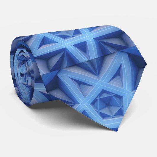 Blue Star Design Krawatte (Gerollt)