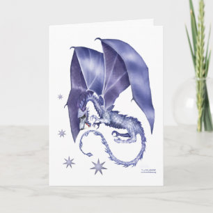 Blue Star Dragon Feiertagskarte