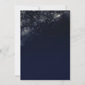 Blue Star Dust Starry Night Sky Wedding Einladung (Rückseite)