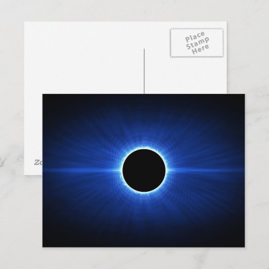 Blue Star Eclipse Postkarte (Vorne/Hinten)
