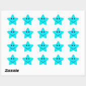 Blue Star Face Sticker. Stern-Aufkleber (Blatt)
