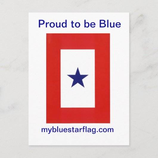 Blue Star Flag Postkarte (Vorderseite)