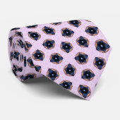 Blue Star Flowers On Lilac Krawatte (Gerollt)