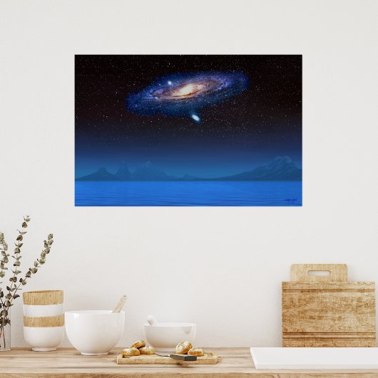 Blue Star Galaxy Poster (Küche)