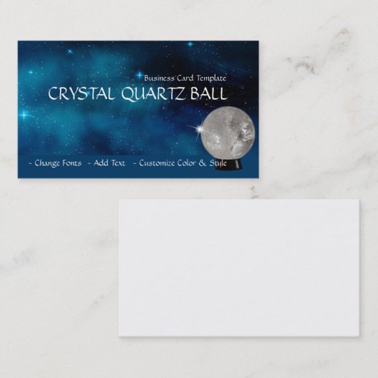 Blue Star Galaxy Reiki Heilung Kristall Visitenkarte (Vorne/Hinten)