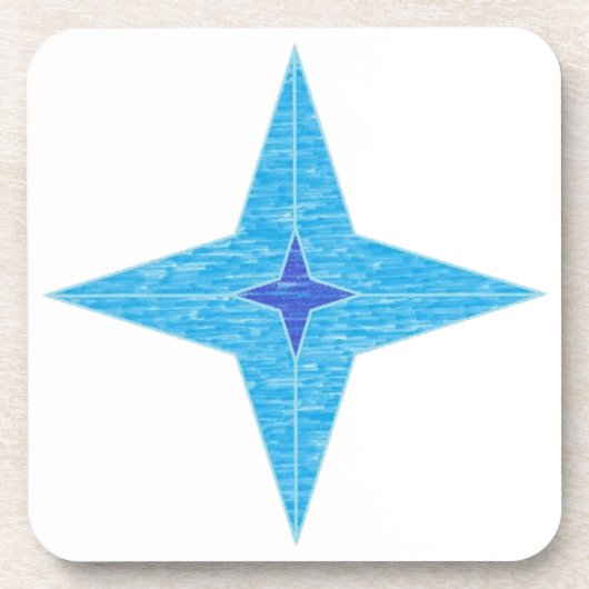 Blue Star Getränkeuntersetzer (Vorderseite)