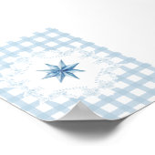 Blue Star Gingham Christmas Poster (Ecke)