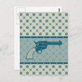 Blue Star Gun Postkarte (Vorne/Hinten)