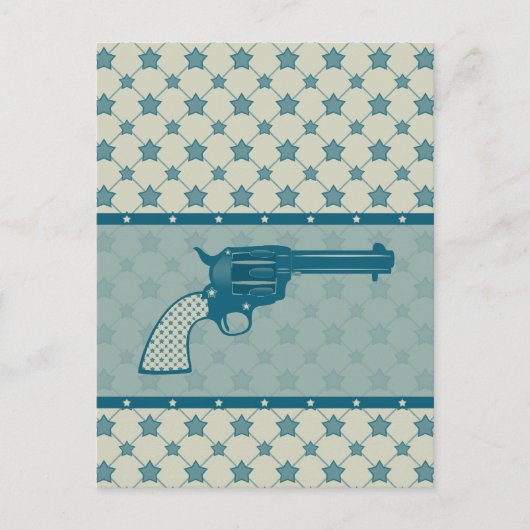 Blue Star Gun Postkarte (Vorderseite)