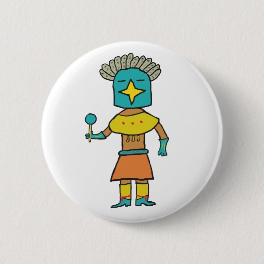 Blue Star Kachina Button (Vorderseite)