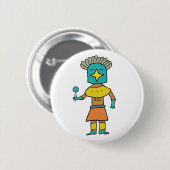 Blue Star Kachina Button (Vorne & Hinten)