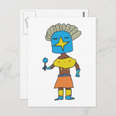 Blue Star Kachina Postkarte (Vorne/Hinten)