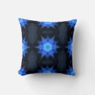 Blue Star Kaleidoskopisch Kissen