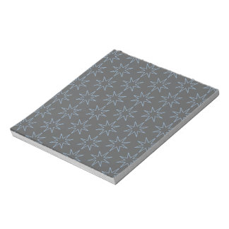 Blue Star-Kontur auf Grau Notizblock