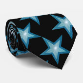 Blue Star Krawatte schwarz (Gerollt)