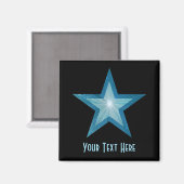 Blue Star Kühlschrank 'Your Text' Magnetquadrat sc Magnet (Vorderseite/Rückseite)