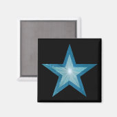 Blue Star Kühlschrankmagnet (Vorderseite/Rückseite)