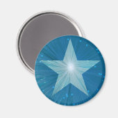 Blue Star Kühlschrankmagnet rund (Vorderseite/Rückseite)