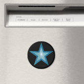 Blue Star Kühlschrankmagnet rund schwarz (In Situ (Geschirrspüler))