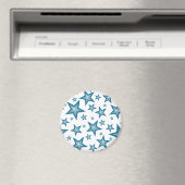 Blue Star Kühlschrankmagnet rund weiß (In Situ (Geschirrspüler))