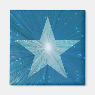 Blue Star Kühlschrankmagnet Square