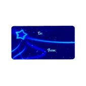 Blue Star Light-Geschenk-Tag Adressaufkleber (Vorne)