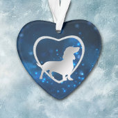 Blue Star Lights Dackel Hund Ornament
