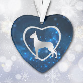 Blue Star Lights Great Dane Hunde Ornament